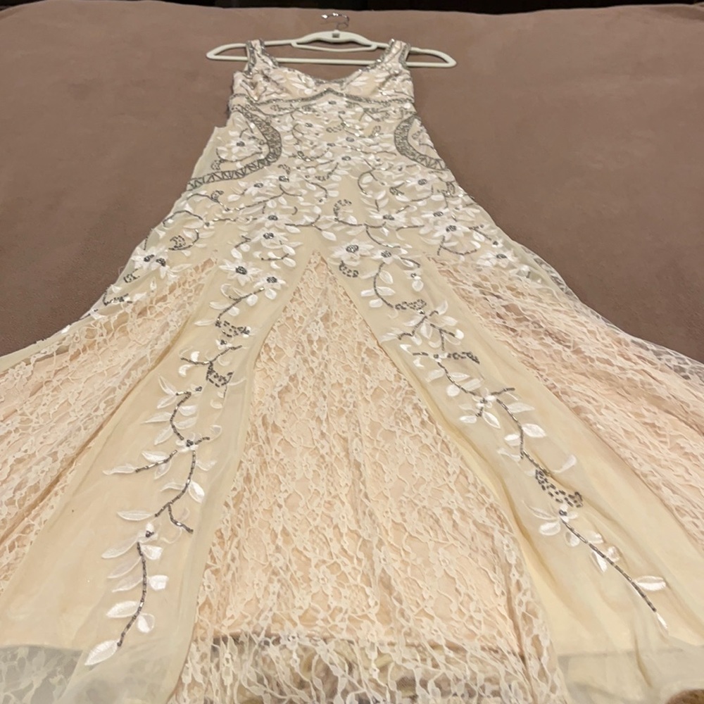 Lace and beaded elegant gown